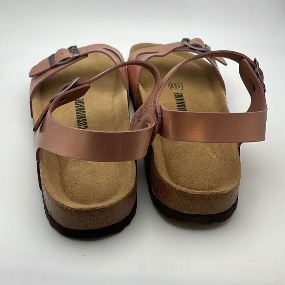 CUSHIONAIRE Women's Cork footbed Sandal SIZE 8 ROSEGOLD - Picture 4 of 8